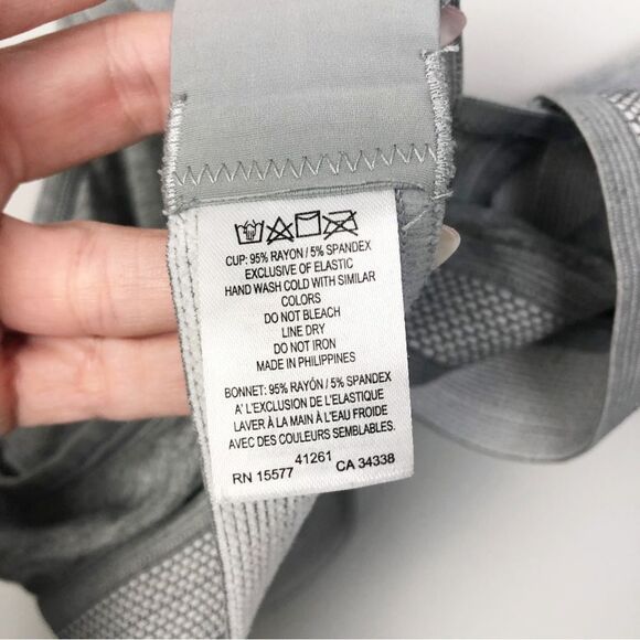FRENCH CONNECTION | Gray V Cut Bralette Adjustable Straps Women’s Size Large - Picture 5 of 10
